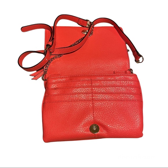 Steve Madden Bjules Coral Crossbody Bag like New statement Purse Card Zipper - Picture 7 of 11